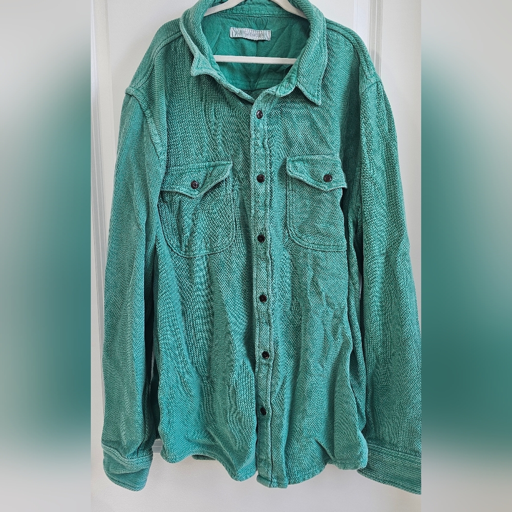 Outerknown Turquoise Shirt Jacket